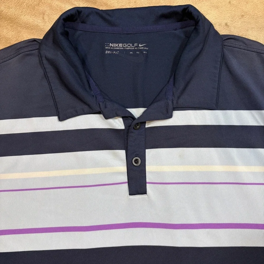 Nike Golf Dri-FIT Golf Polo - Blue/Purple - XXL‎